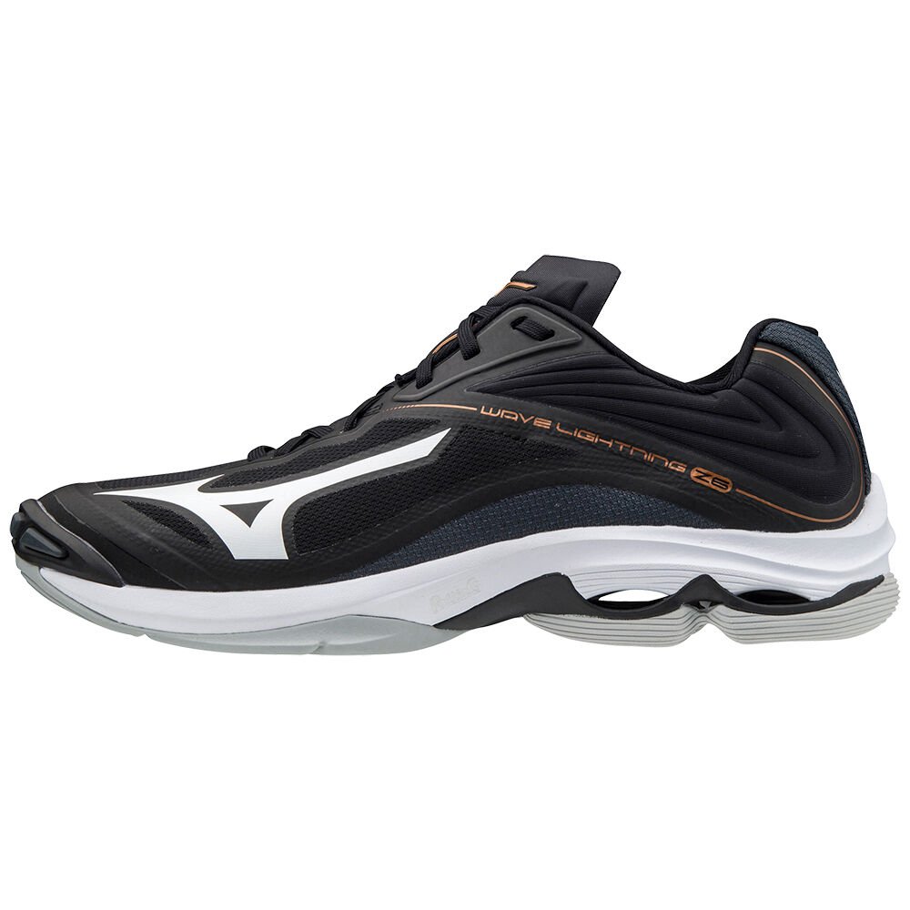 Zapatillas Voleibol Mizuno Wave Lightning Z6 Mujer Negras/Blancas España LOMV-92548